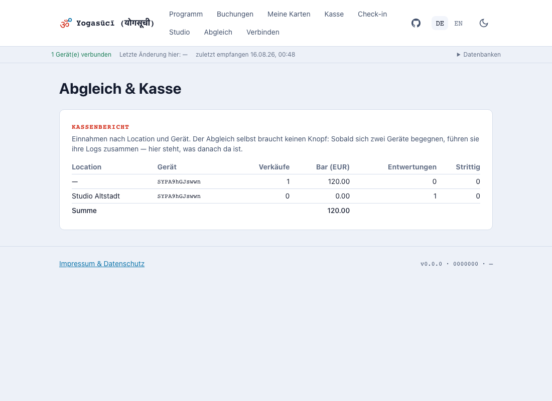 Kassenbericht