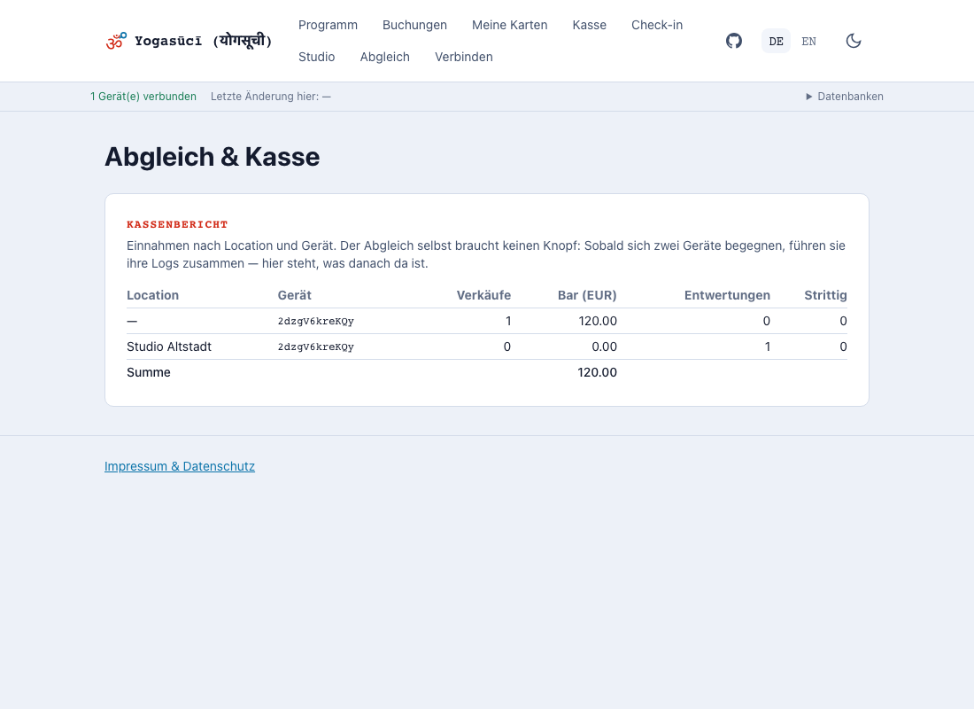 Kassenbericht