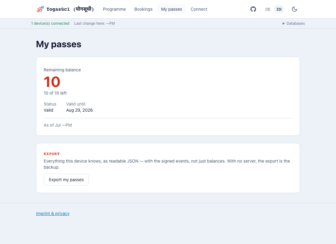Your passes