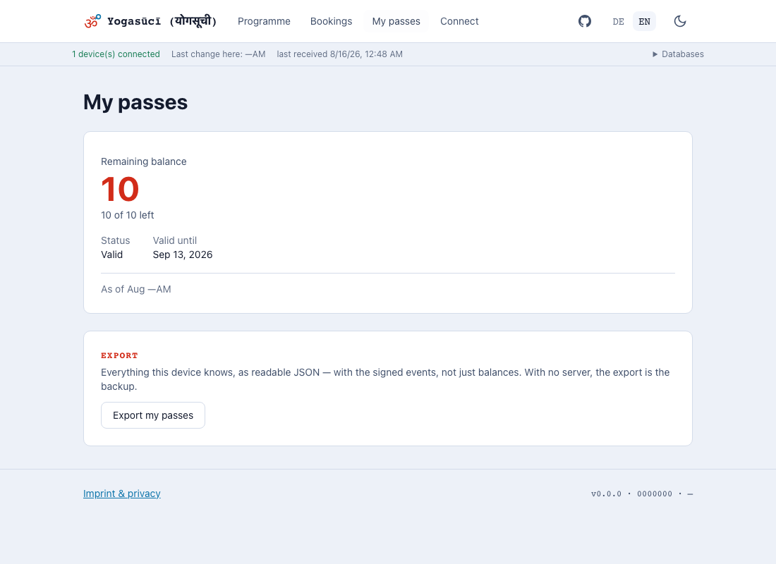 Your passes